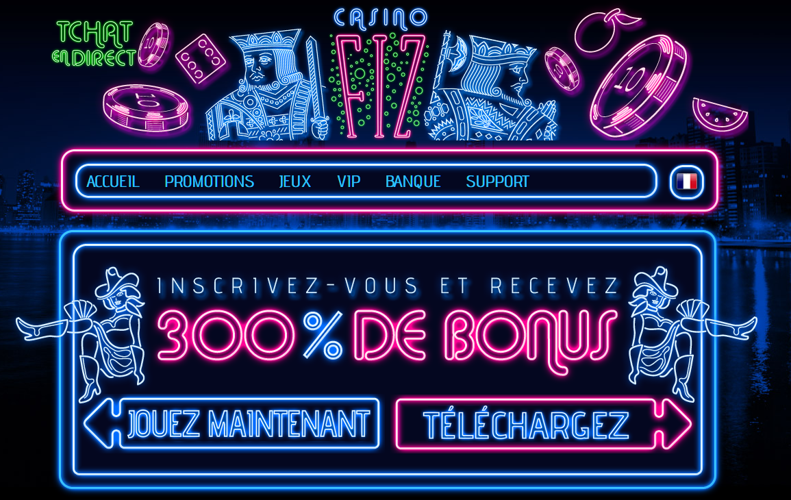 Casino Fiz: 50€ gratuit (bonus sans dépôt)